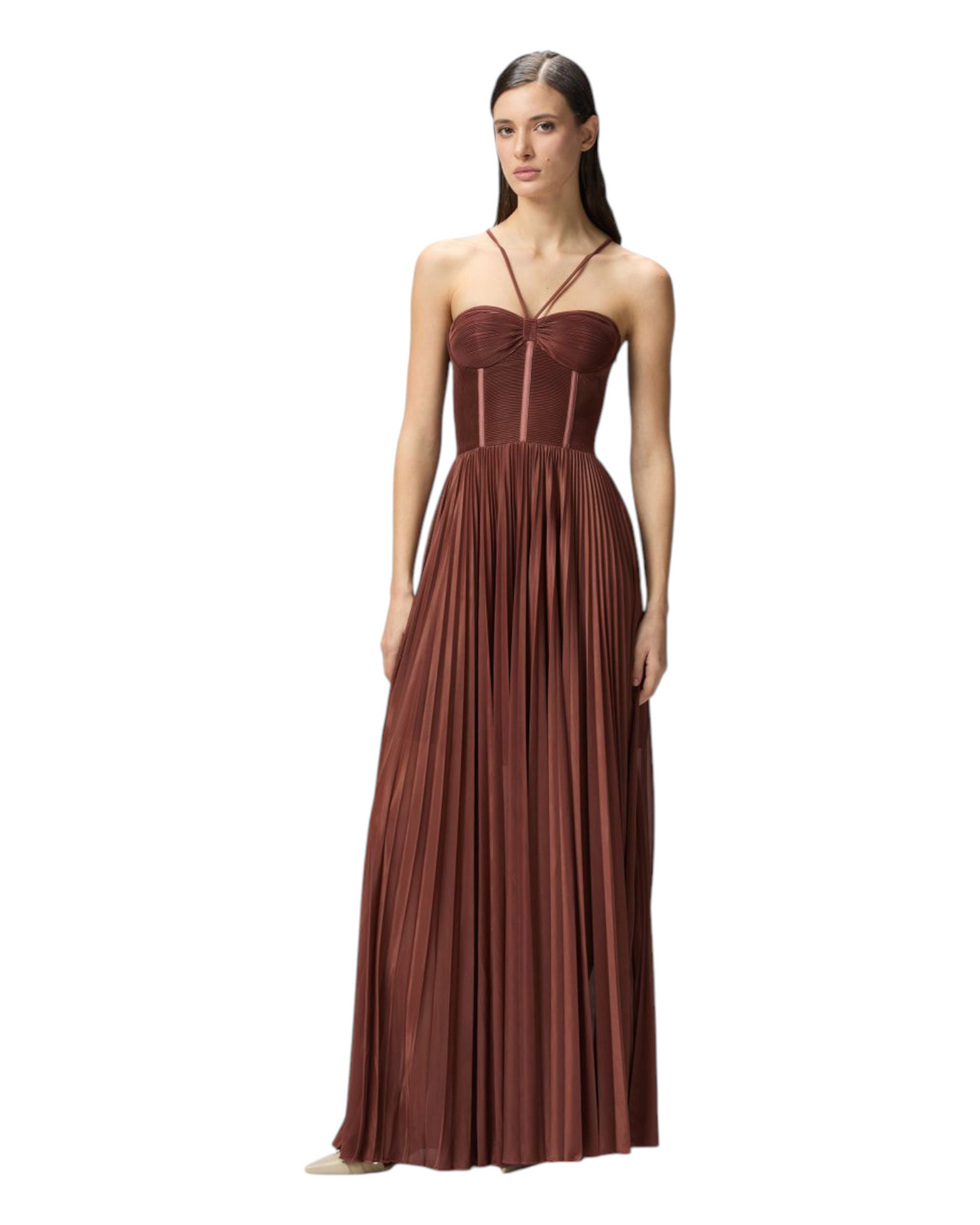 Φόρεμα Bustier σε Πλισέ CICOGNA