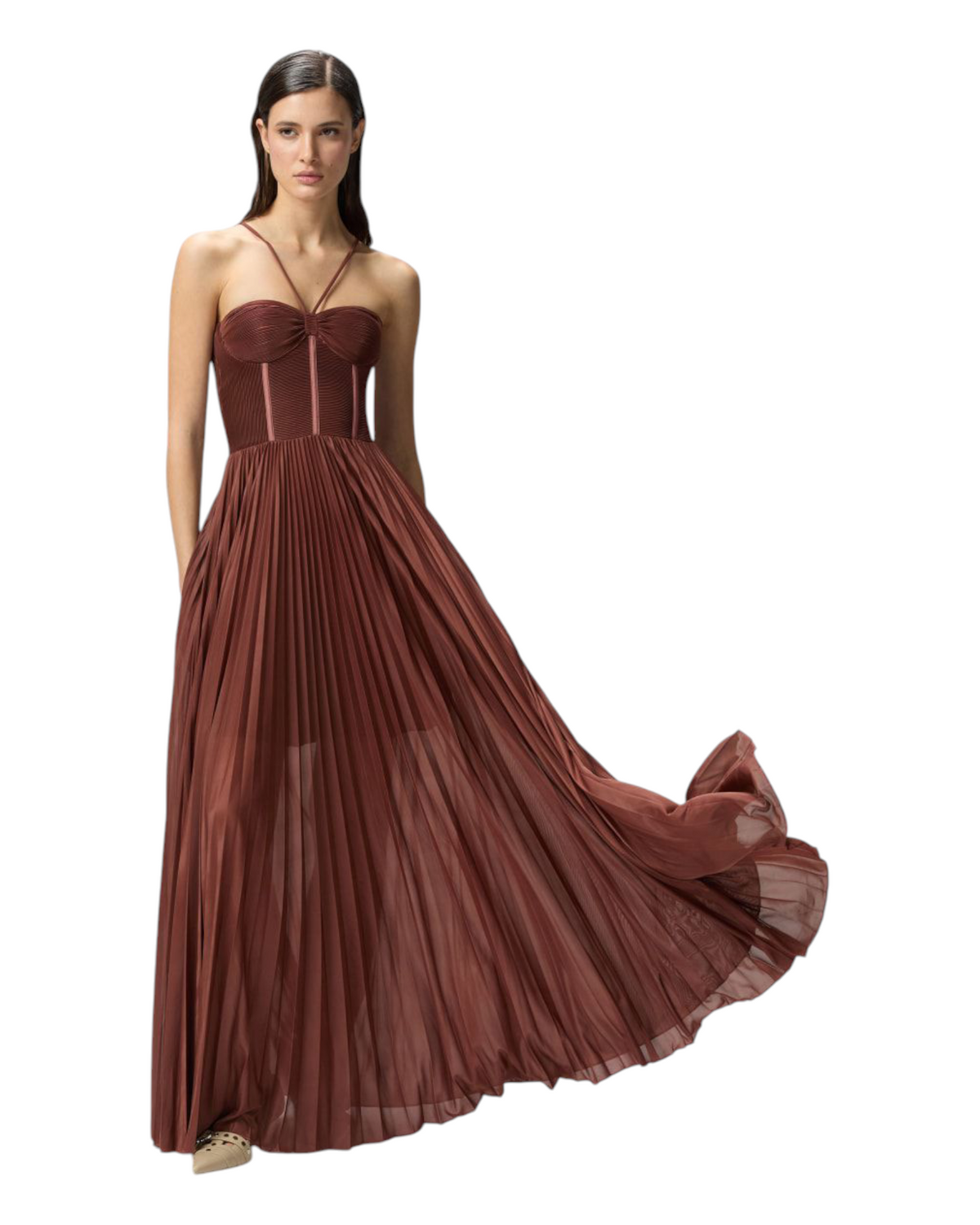 Φόρεμα Bustier σε Πλισέ CICOGNA