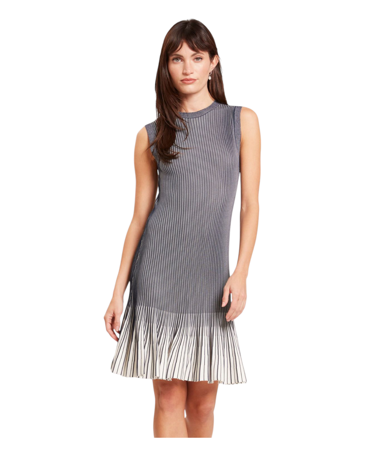 Ριμπ Φόρεμα με Ombre Εφέ LILYO