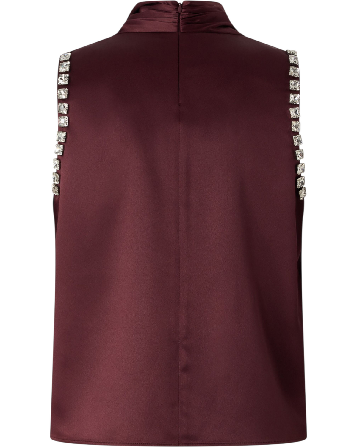 Τοπ σατέν με διακοσμητικούς κρυστάλλους ENRIQUETA