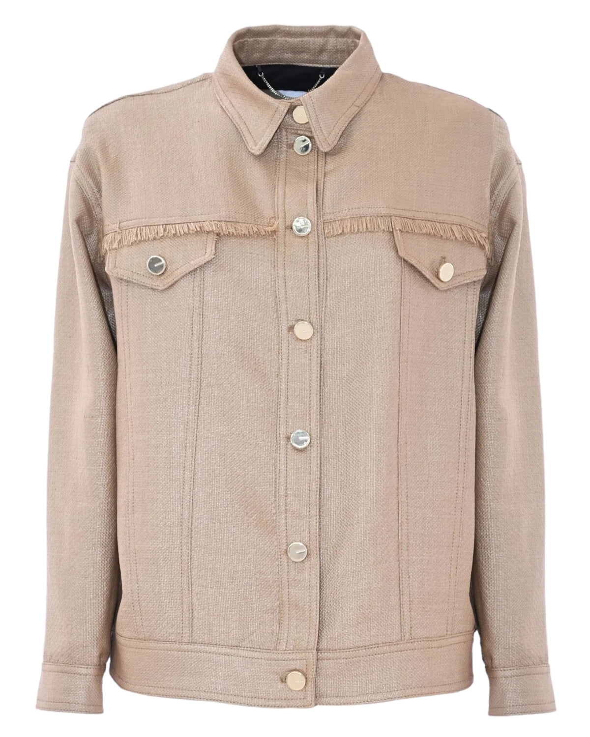 Jacket με κρόσσια και κουμπιά GIUSI