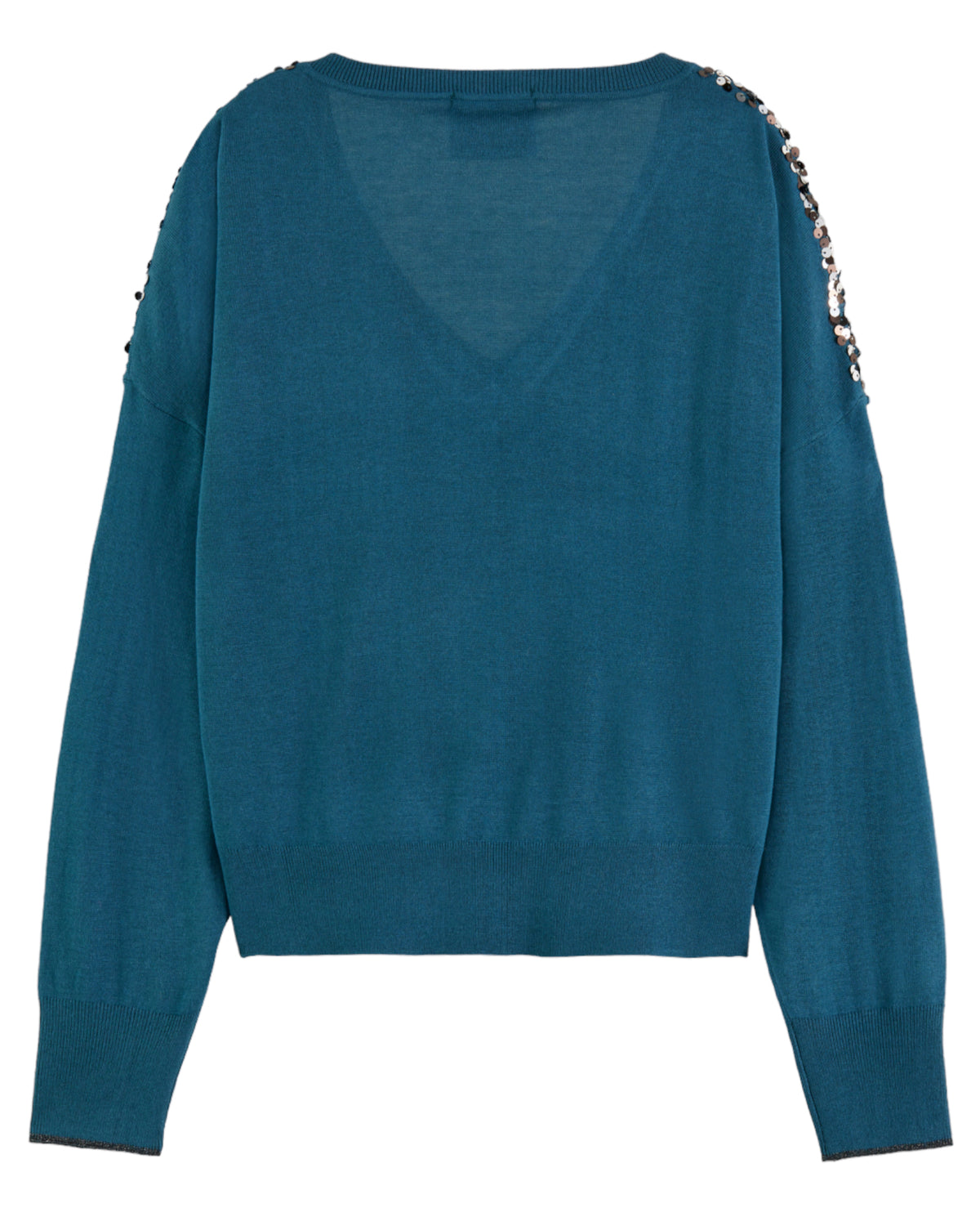 Πουλόβερ με V λαιμόκοψη και πούλιες