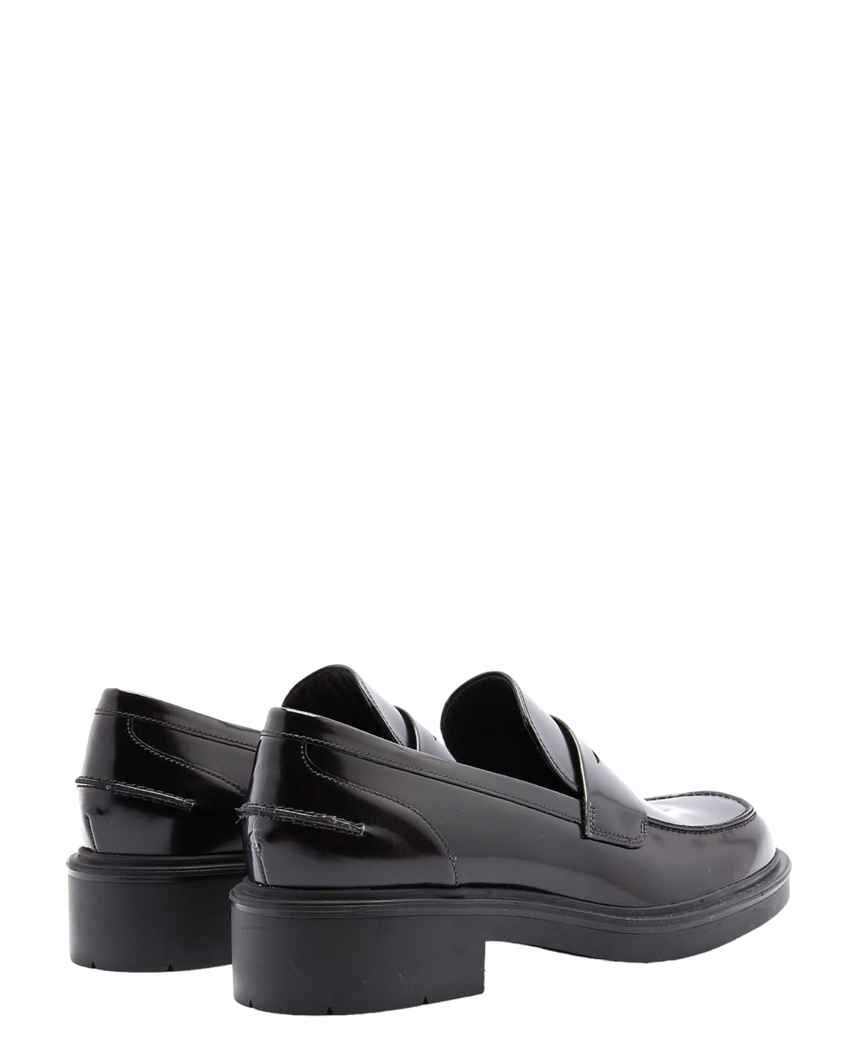 Loafers δερμάτινα με γυαλιστερή όψη