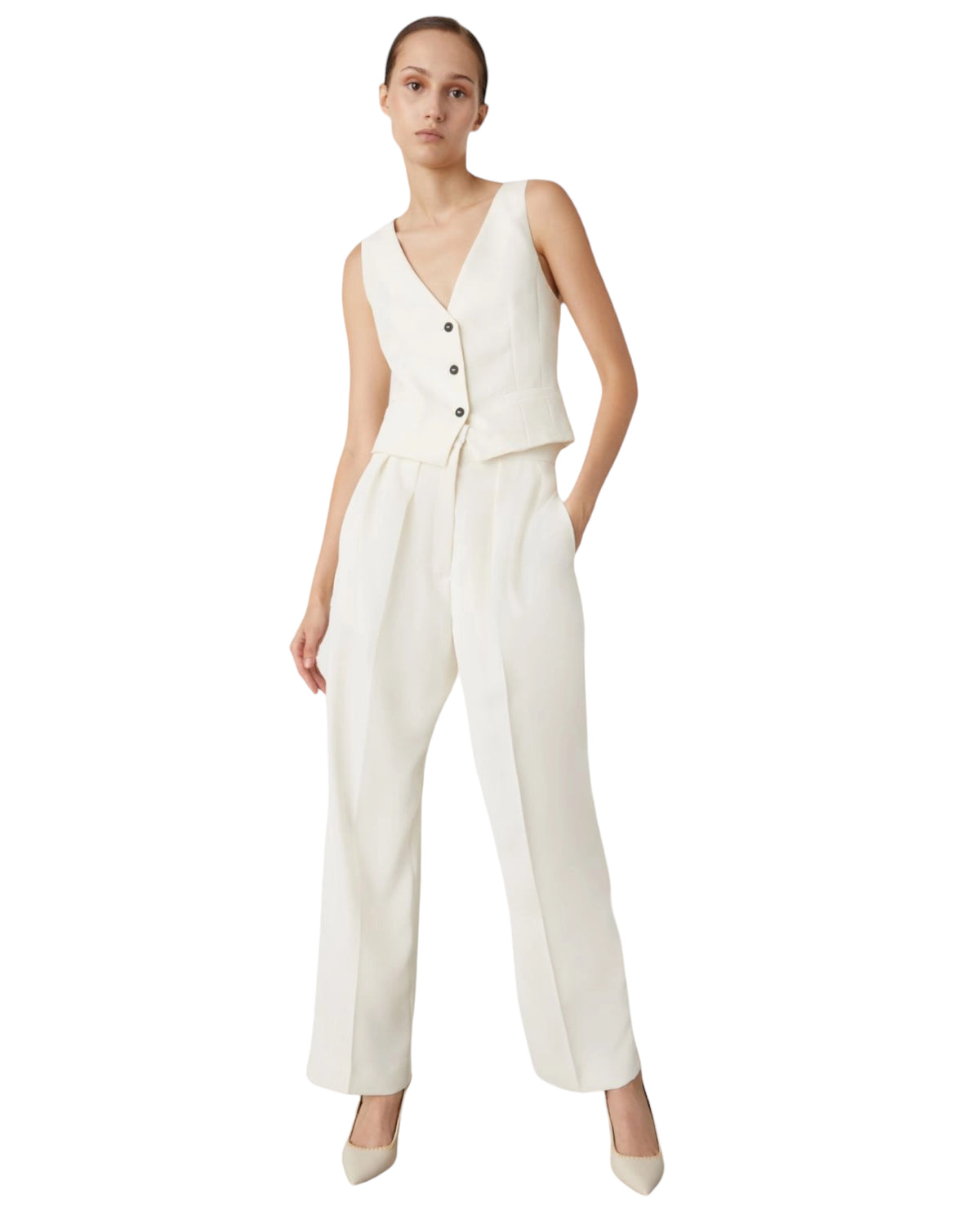 Παντελόνι ψηλόμεσο με πιέτες ARLES