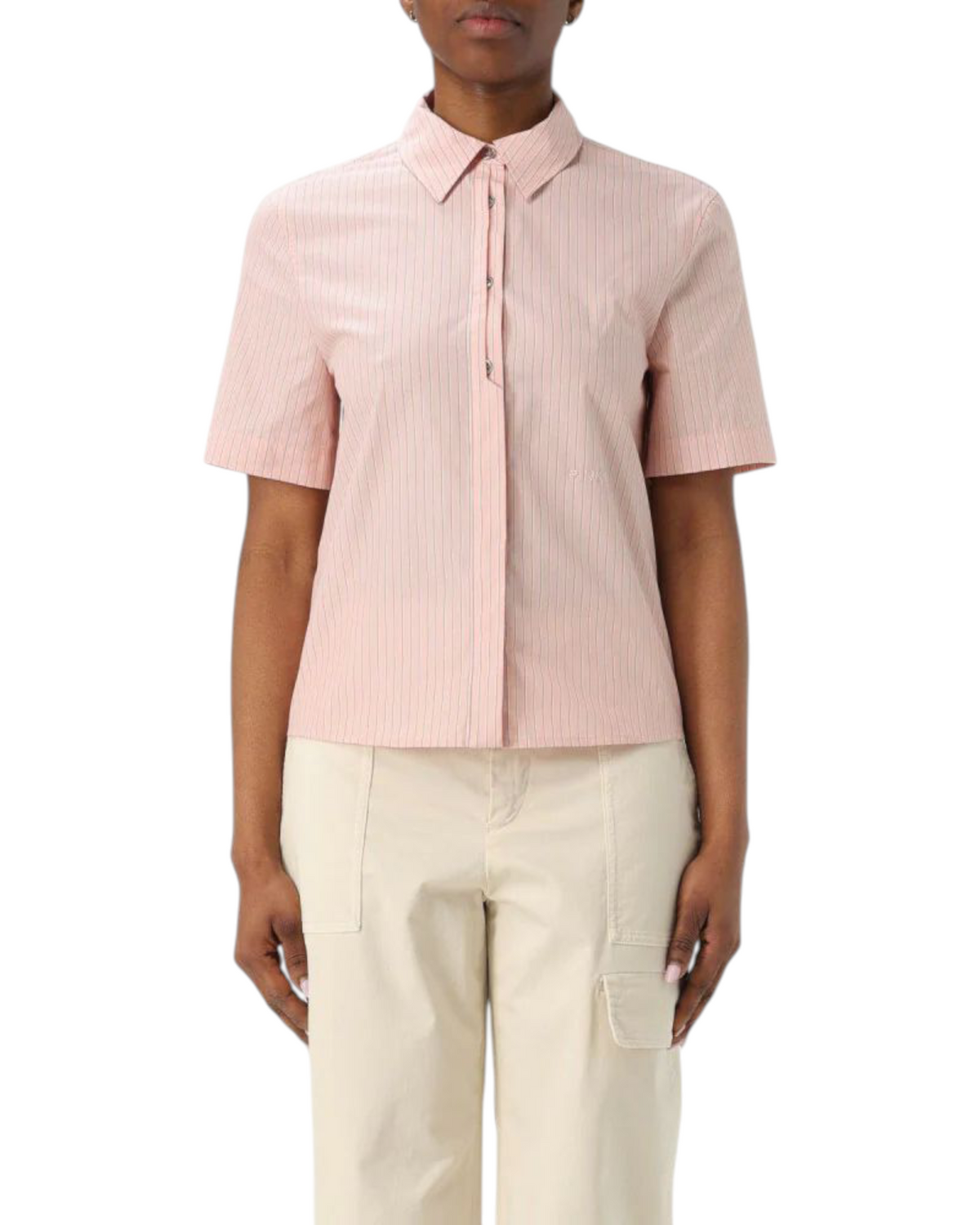 Βαμβακερό πουκάμισο με κάθετες ρίγες INNUENDO