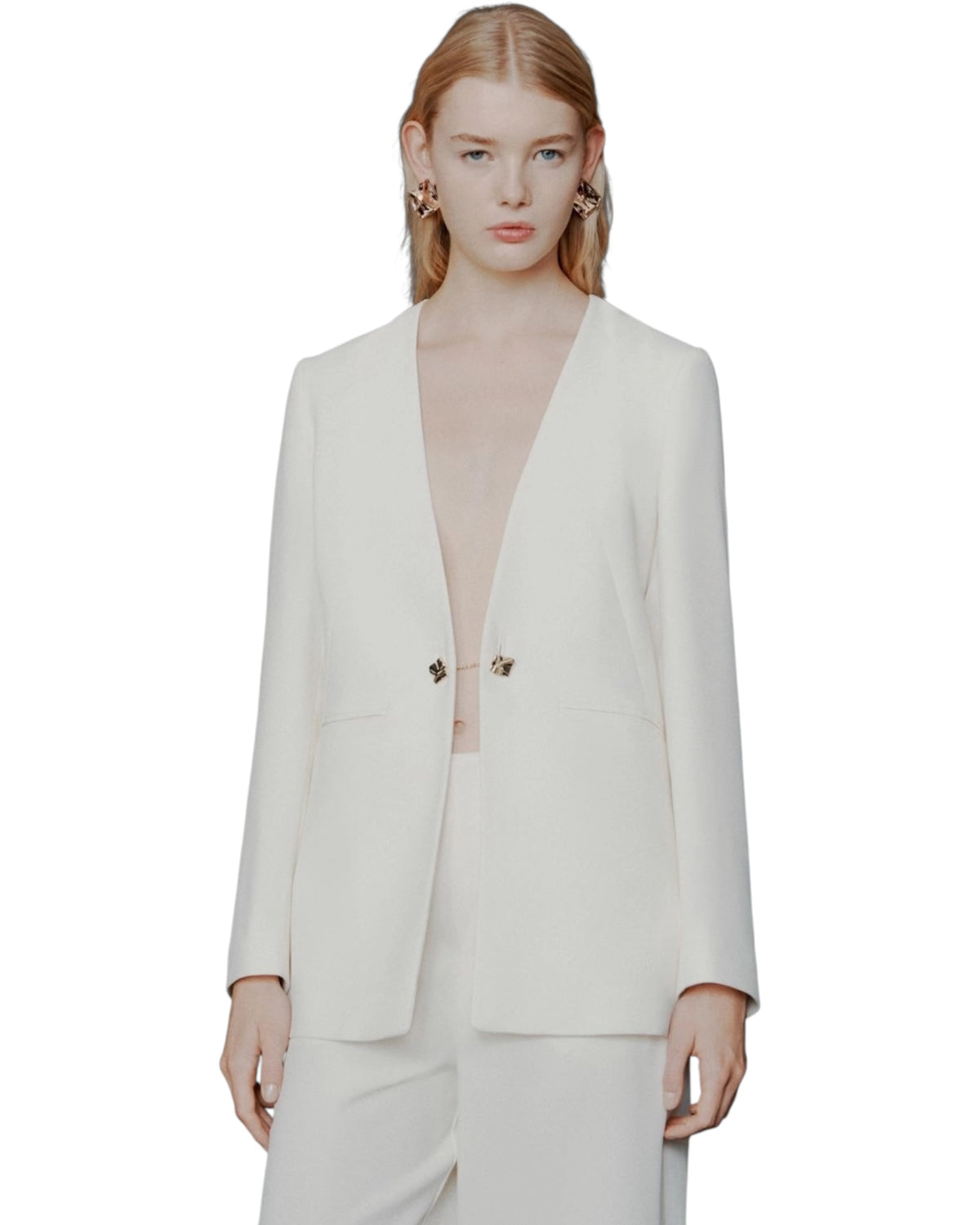 Σατέν σακάκι χωρίς γιακά MLTEFFIGE