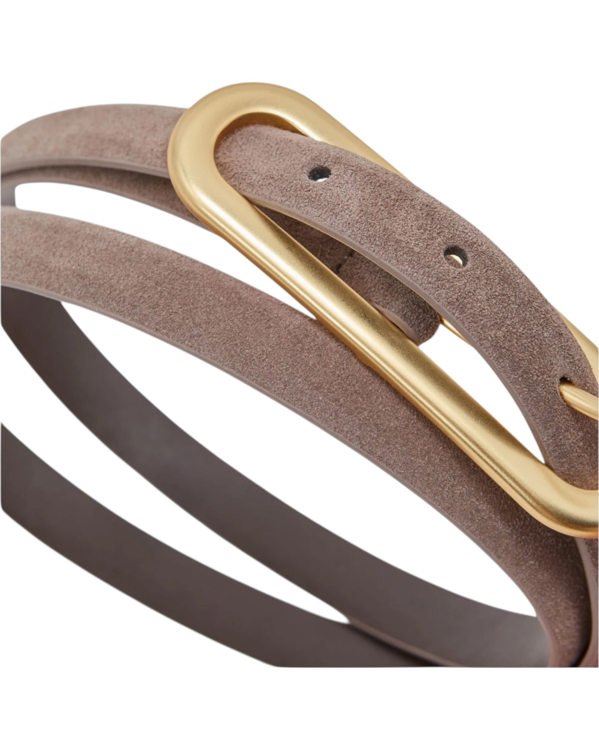 Λεπτή δερμάτινη ζώνη με επιμήκη αγκράφα CHAYA