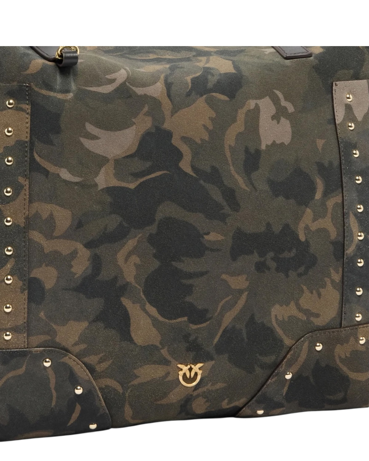 Τσάντα shopper από σουέτ δέρμα με μοτίβο παραλλαγής και τρουκς TOTE SUEDE PRINT