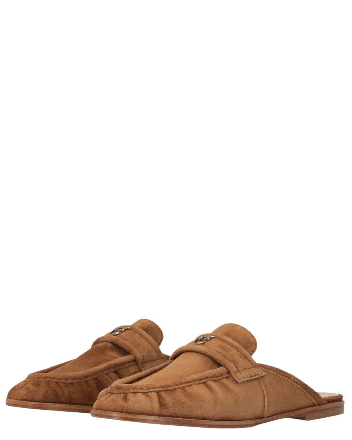 Mules δερμάτινες με suede υφή NATY 03