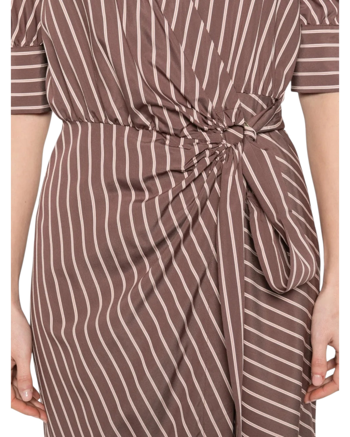 Ριγέ maxi φόρεμα-πουκάμισο ALEXANDRA