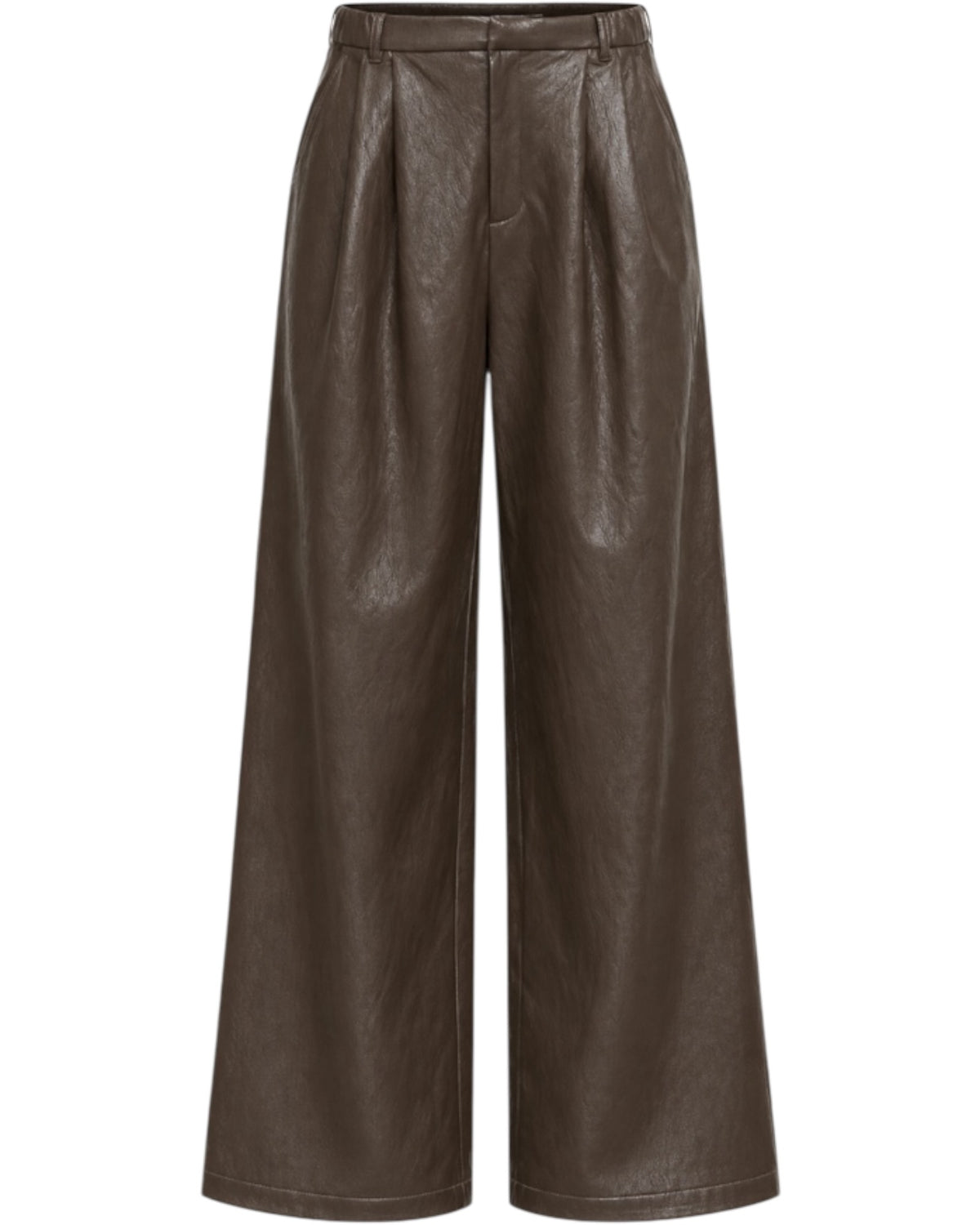 Παντελόνι wide leg από eco leather