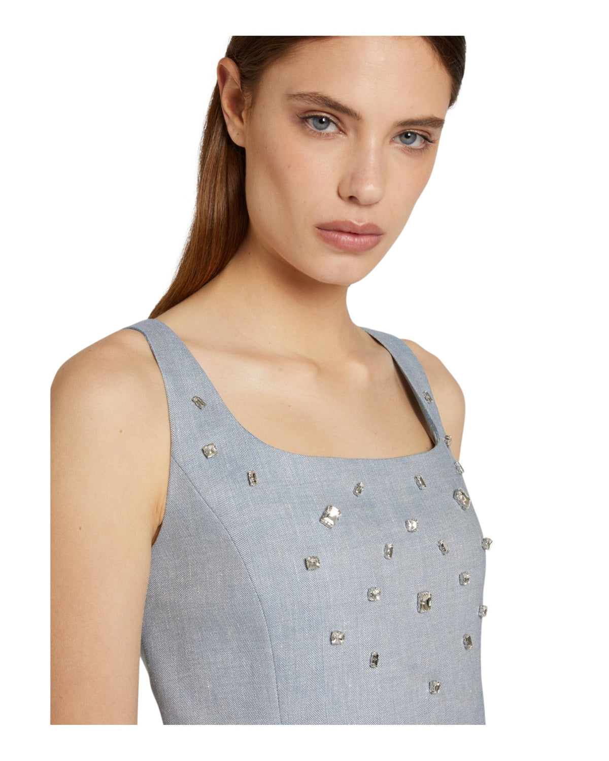 Κοντό τοπ με κρύσταλλα MLLLEMMA