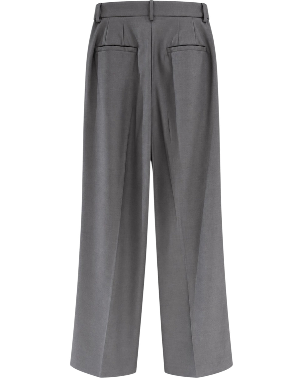 Γκρι παντελόνι wide leg με πιέτες