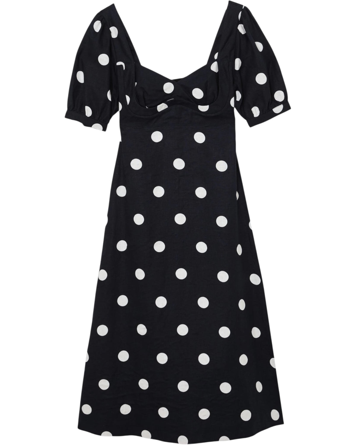 Φόρεμα πουά με φουσκωτά μανίκια ASTRID