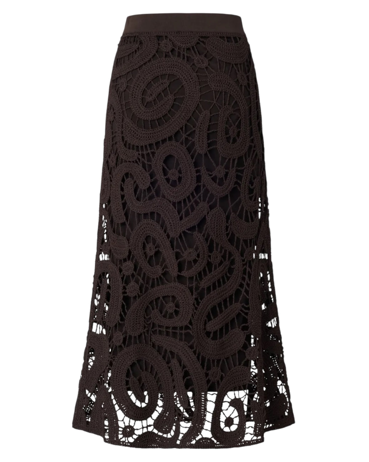 Midi φούστα με πλέξη γεωμετρικό σχέδιο MAESTRALE