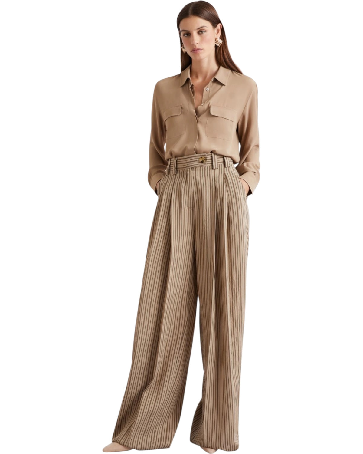 Παντελόνι palazzo από βισκόζη MLLORDINE