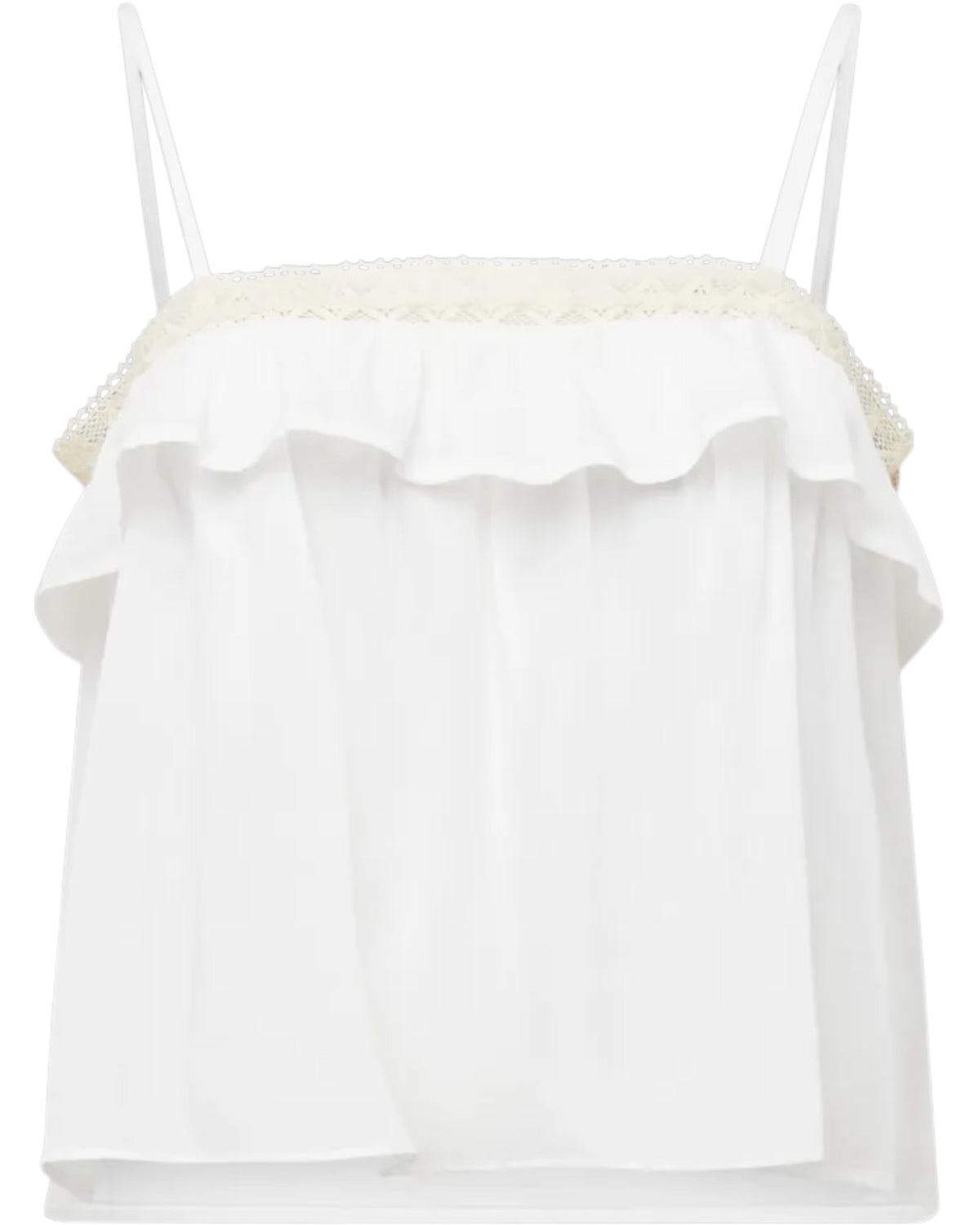 Crop top με βολάν TISANE