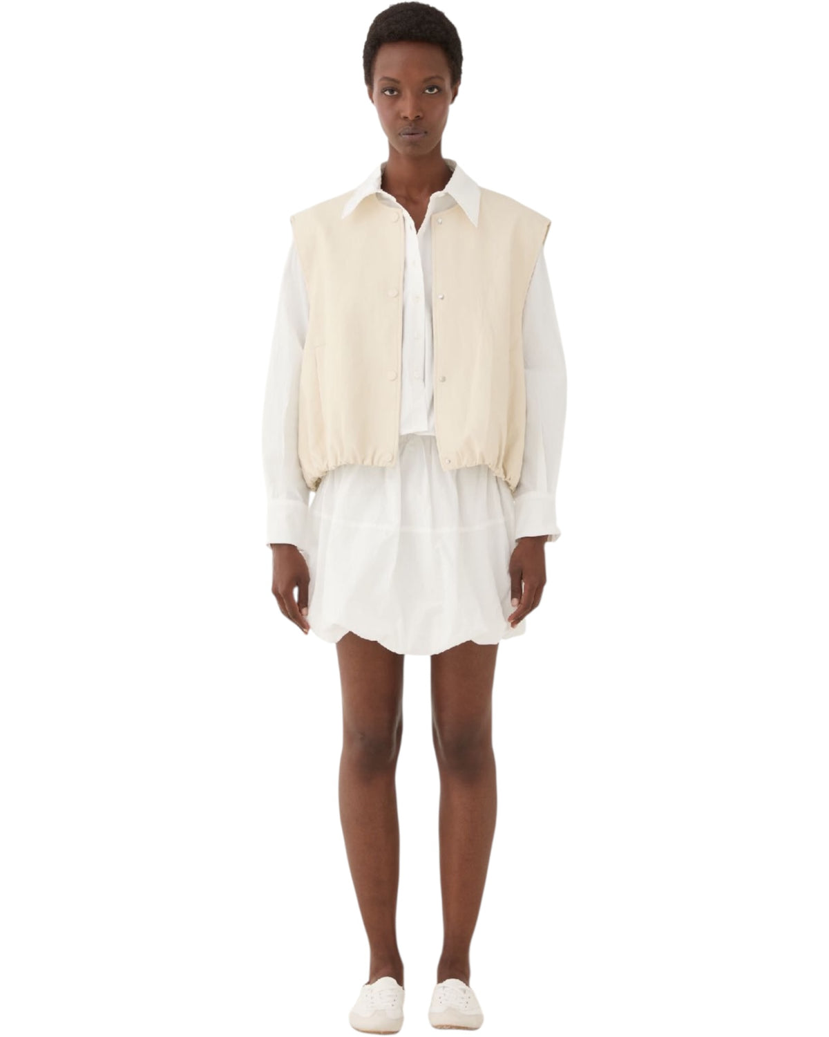 Δερμάτινο γιλέκο με τσέπες