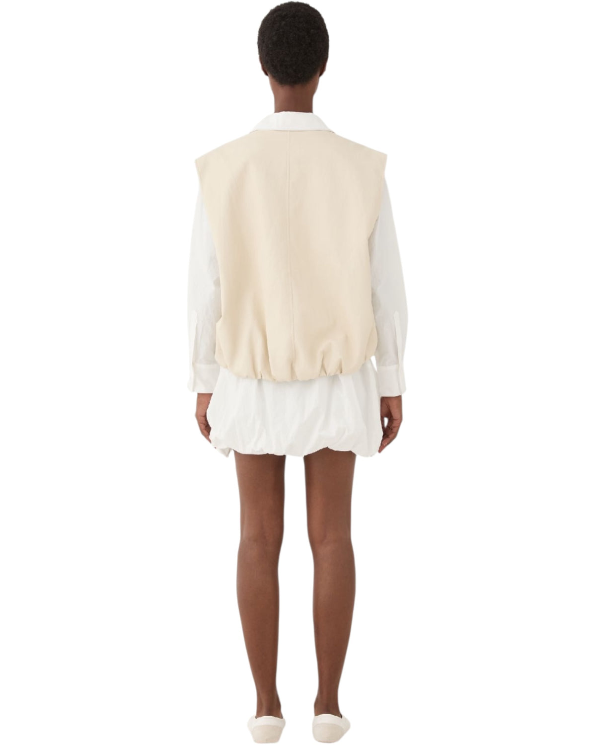 Δερμάτινο γιλέκο με τσέπες