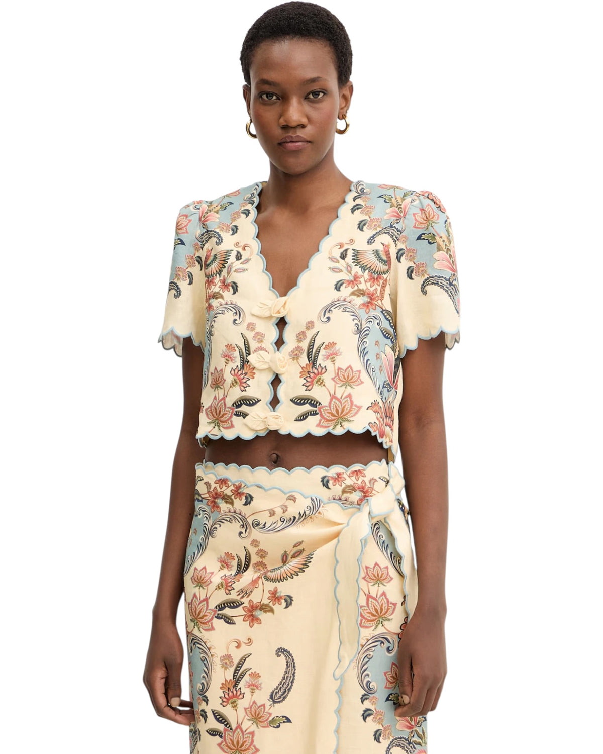 Λινή μπλούζα με φουσκωτά μανίκια BOHO BEAUTY