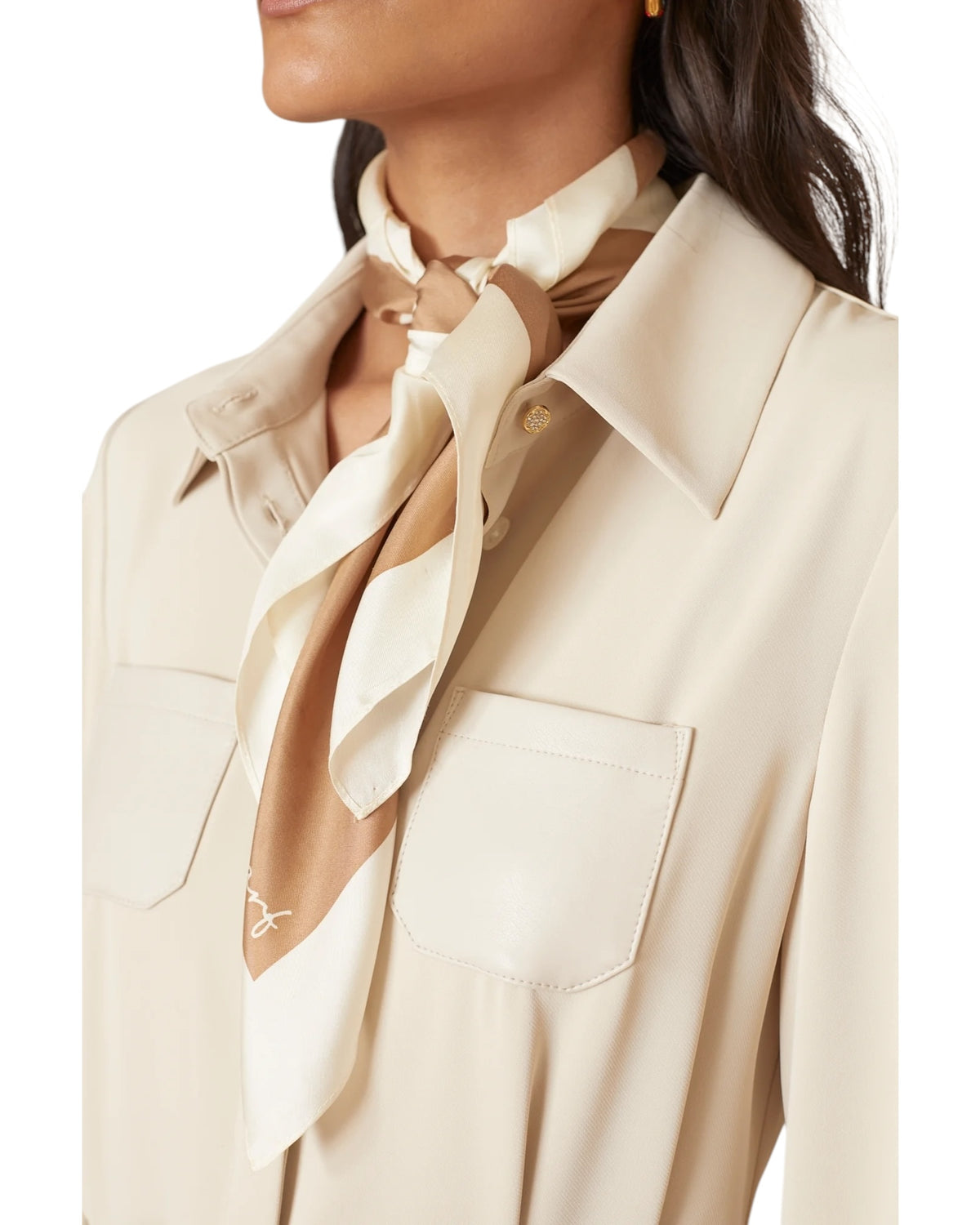 Mακρυ φόρεμα με δερμάτινες τσέπες  ACACIA