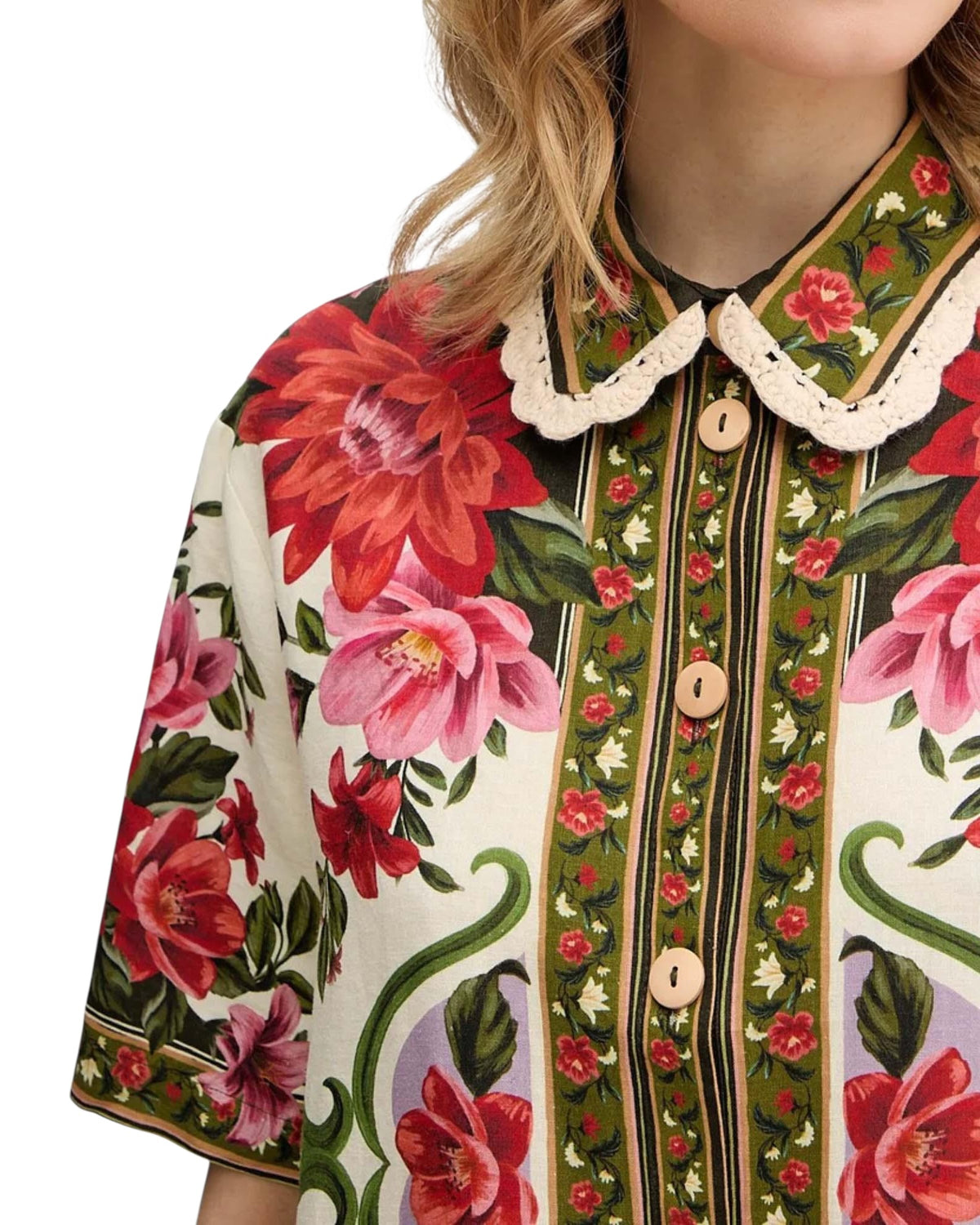 Πουκάμισο λινό floral WONDER RIO