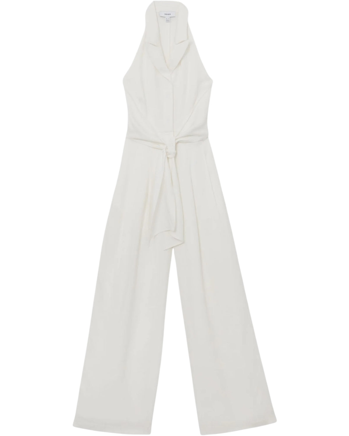 Ολόσωμη φόρμα με φαρδιά μπατζάκια και δεσίματα μπροστά TAYA