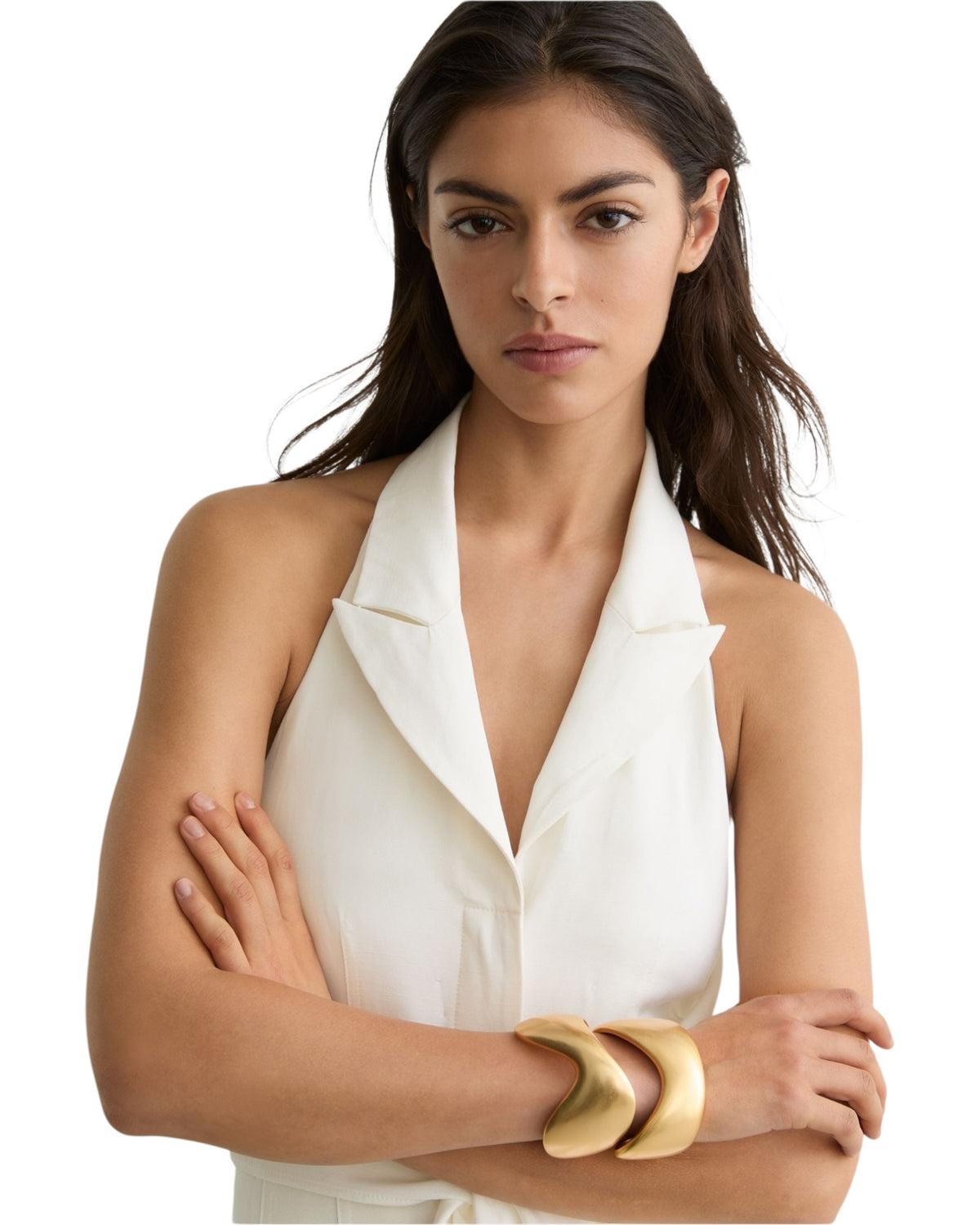 Ολόσωμη φόρμα με φαρδιά μπατζάκια και δεσίματα μπροστά TAYA