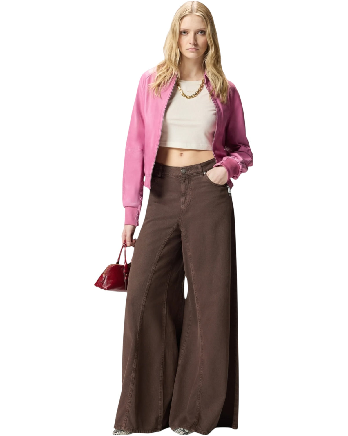 Crop top με αλυσίδα KIMBERLY