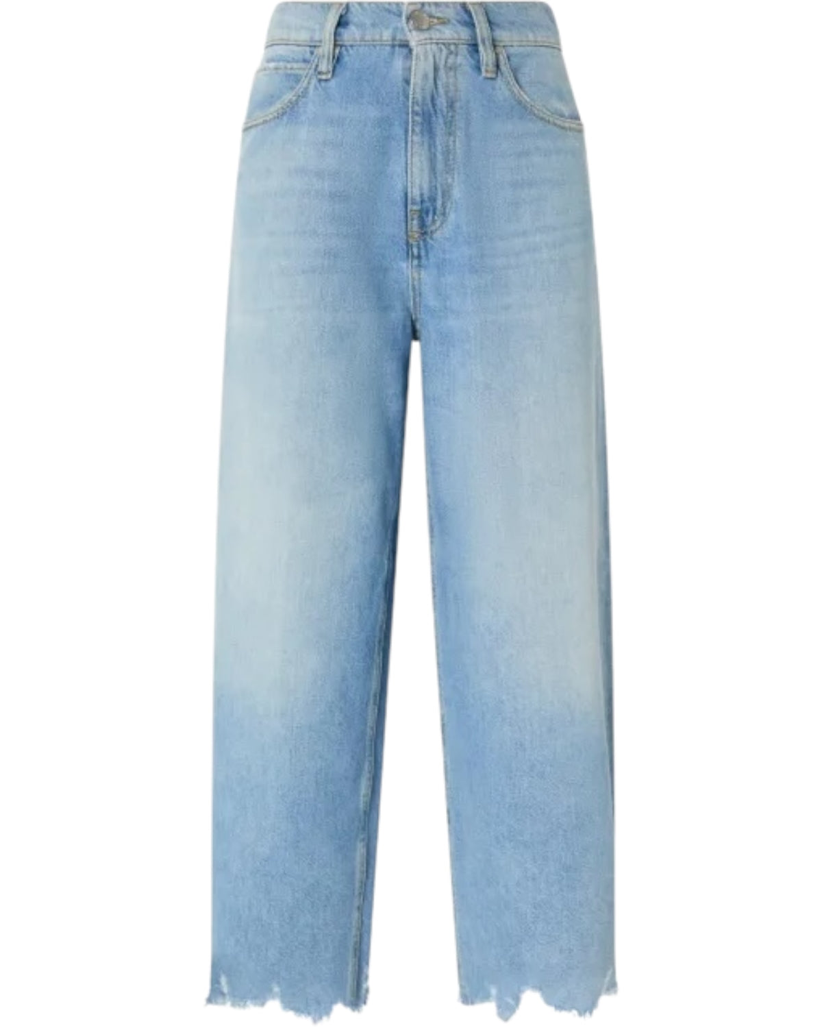 Φαρδύ τζιν με ξεφτισμένο τελείωμα ESTELLE