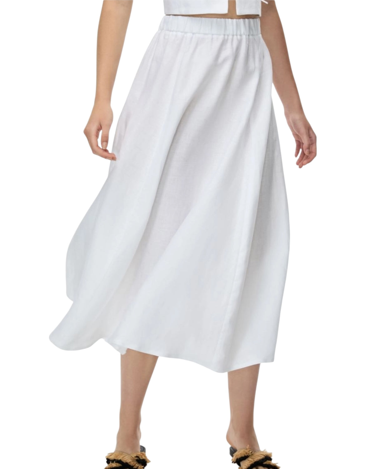 Μακριά φούστα από λινό καμβά IBLSEGGIO