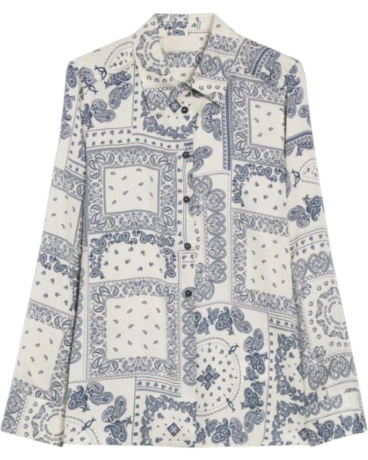 Πουκάμισο από βισκόζη με τυπωμένο ύφασμα IBLEDITTO