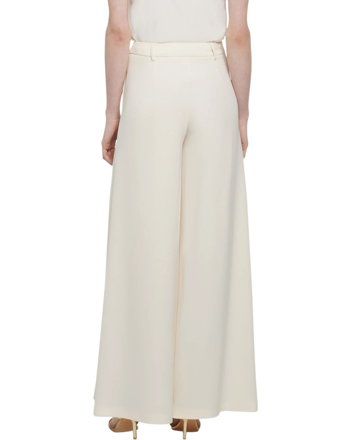 Παντελόνι με φαρδύ πόδι σε poly cady