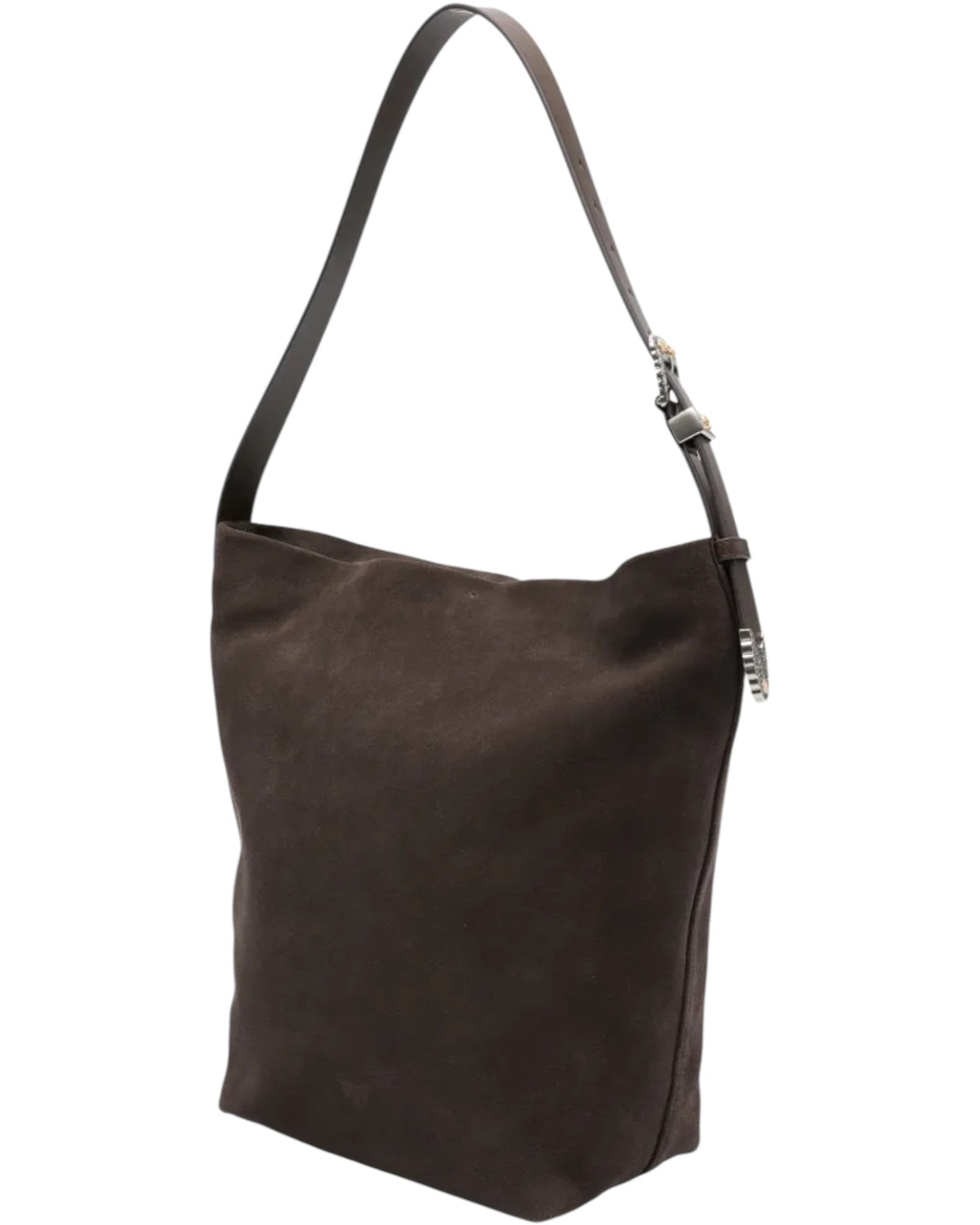 Τσάντα ώμου Bucket Big από suede