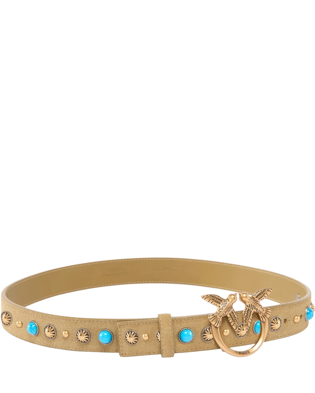 Ζώνη από σουέτ με τρουκς LOVE BERRY STUDS H3