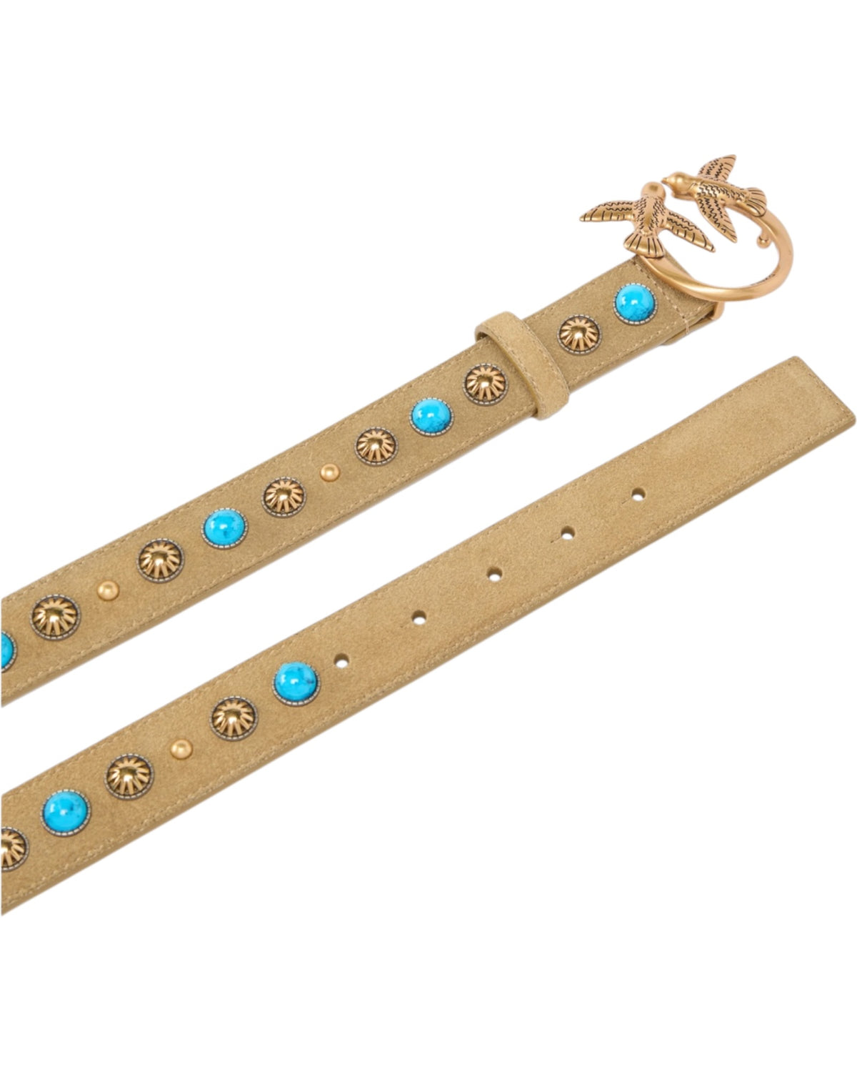 Ζώνη από σουέτ με τρουκς LOVE BERRY STUDS H3