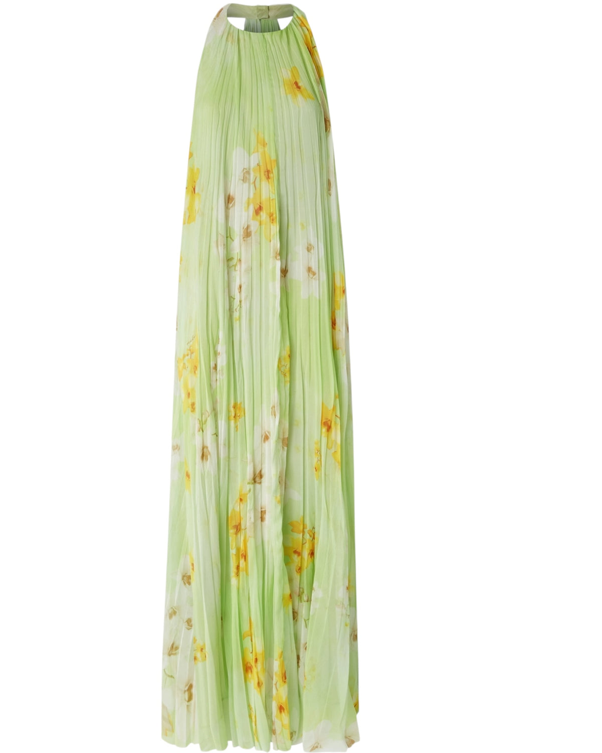 Maxi πλισέ φόρεμα με φλοράλ μοτίβο ZIGOLO