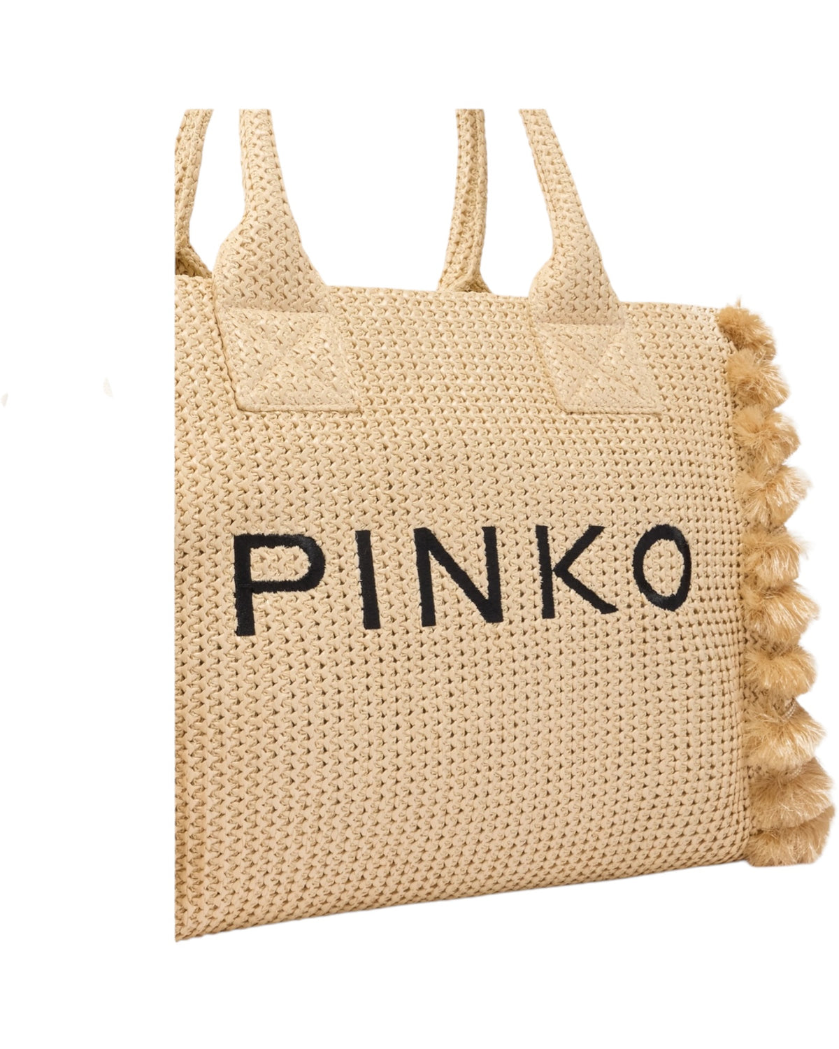 Tσάντα θαλάσσης από raffia με λογότυπο BEACH SHOPPER RAFIA