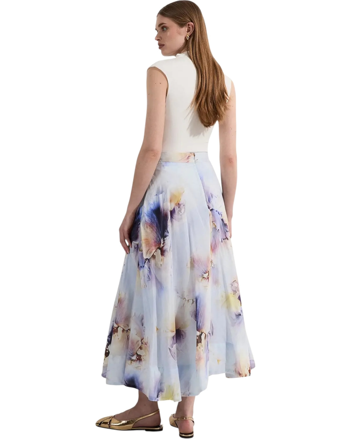 Midi floral φούστα