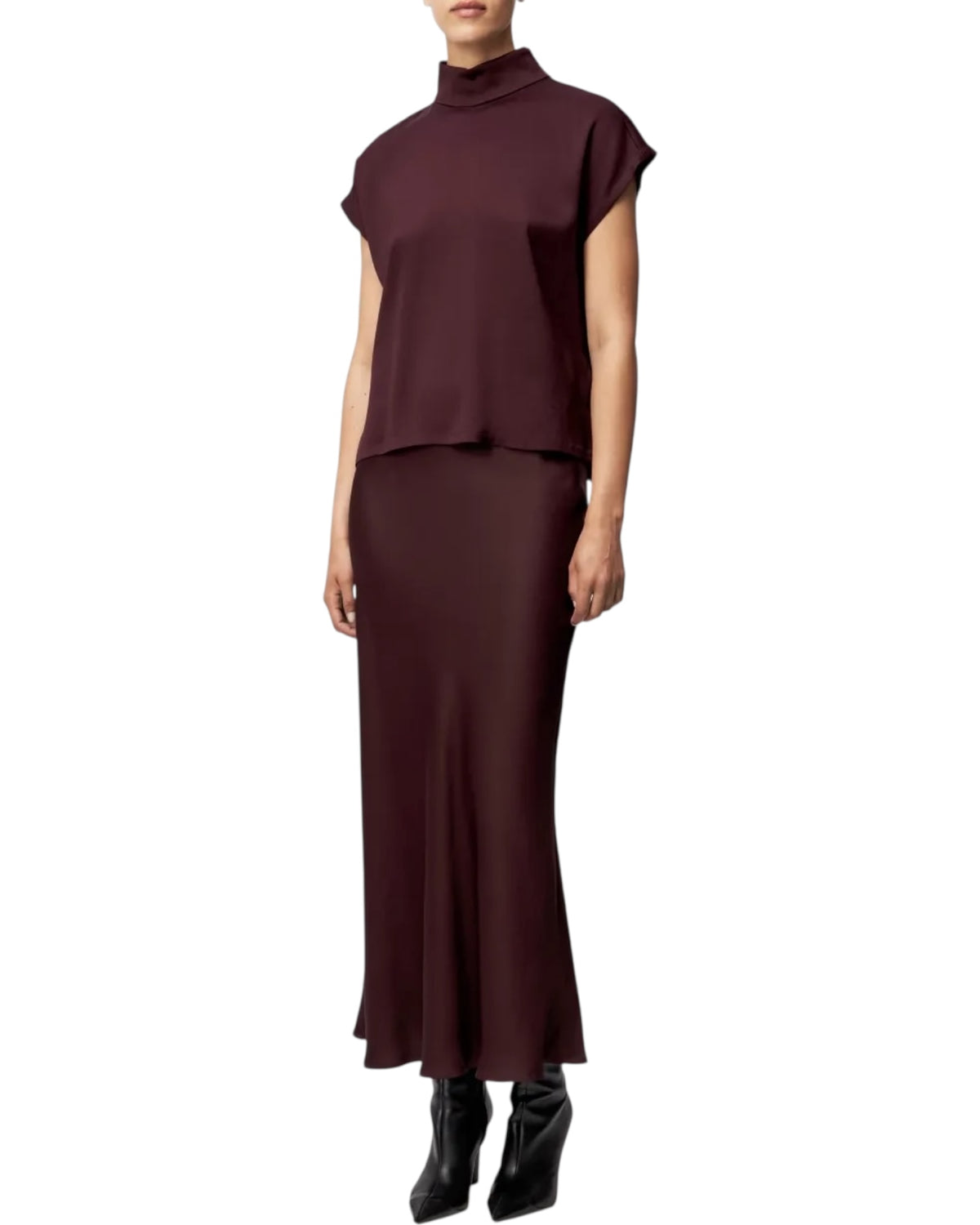 Μπλούζα πουκάμισο από σατέν ALARIA_1