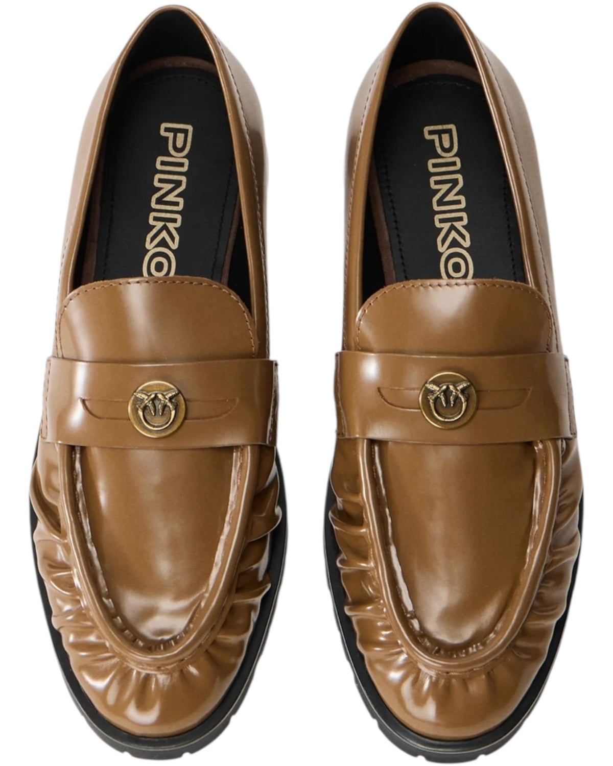 Μοκασίνια με πλισέ λογότυπο Nora 1