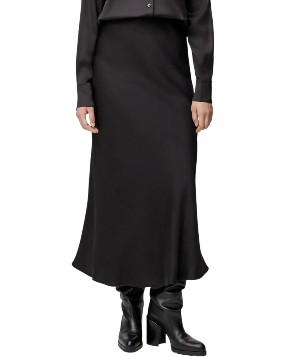 Μάξι φούστα σε σατέν NEVIDA