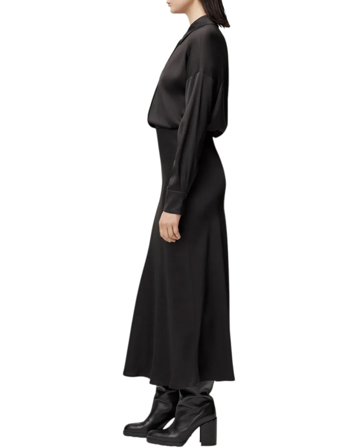 Μάξι φούστα σε σατέν NEVIDA