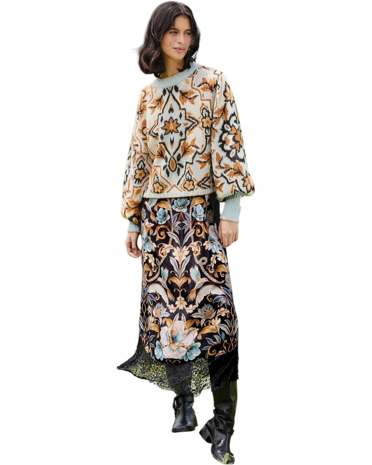 Μπλε χειμωνιάτικο πουλόβερ