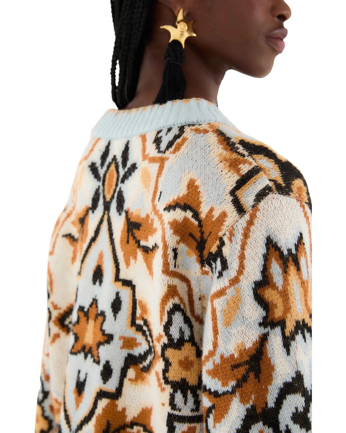 Μπλε χειμωνιάτικο πουλόβερ