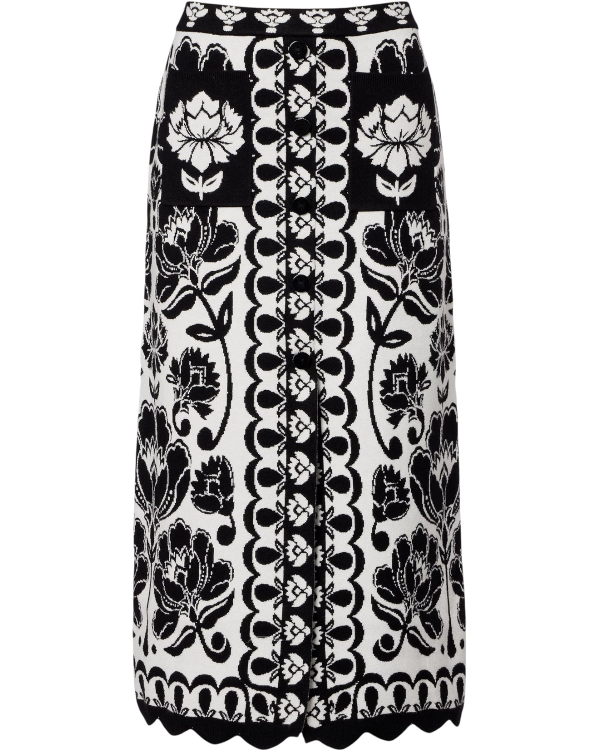 Φλοράλ ζακάρ φούστα με αραβικό σχέδιο και μίντι σχέδιο