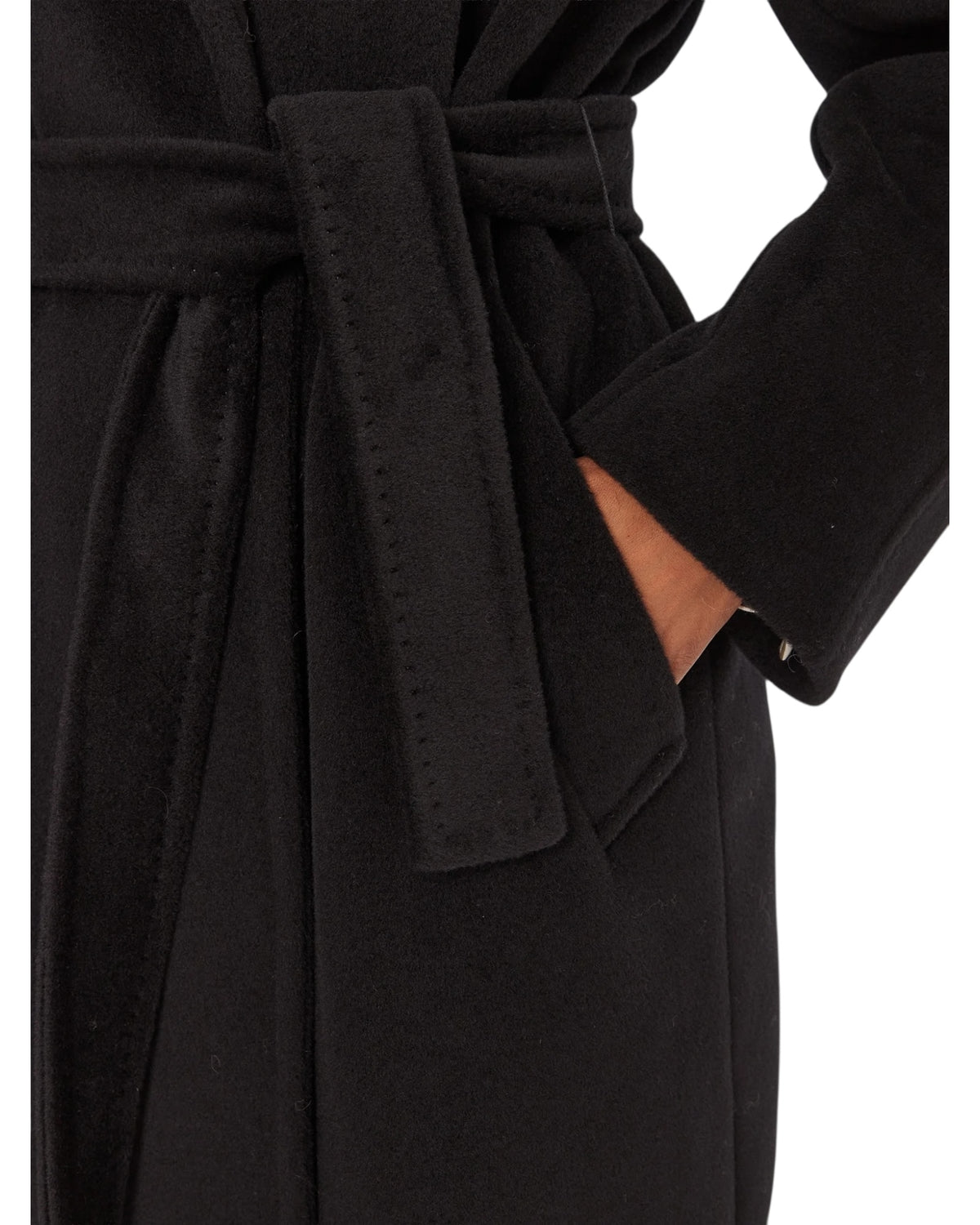 Γυναικείο μακρύ παλτό με ζώνη ENGLISH