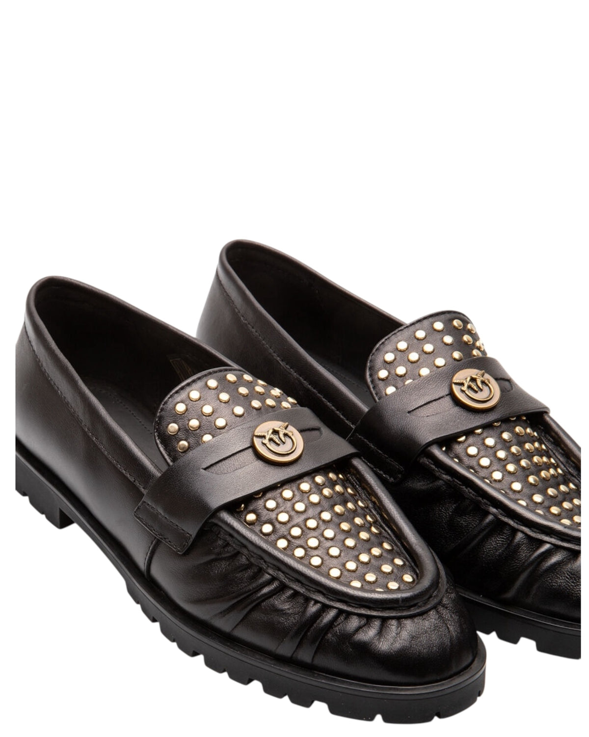 Δερμάτινα μοκασίνια με studs NORA 01