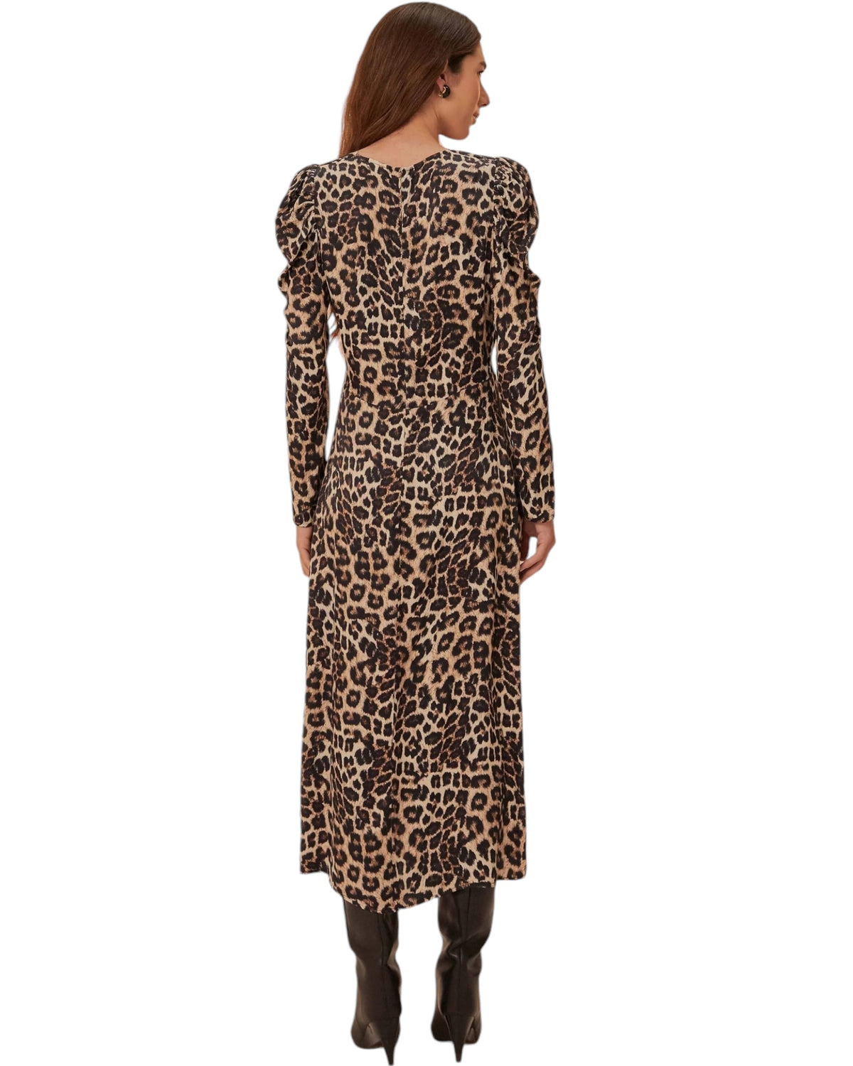 Φόρεμα Midi με animal print