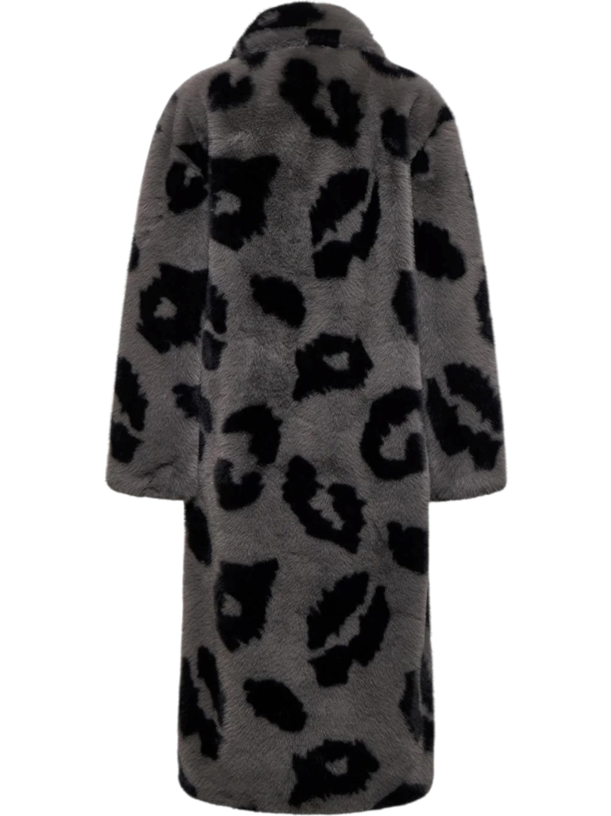 Μακρύ παλτό από οικολογική γούνα LEMOS